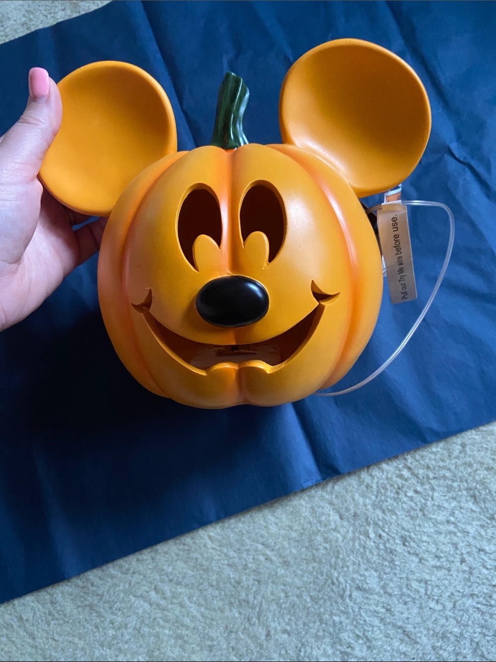 Disney Orange Mickey Light up Pumpkin